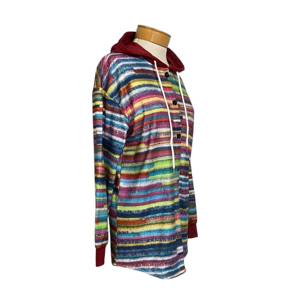 Jasmine - Colourful Knit Hooded Cardigan Small NWOT - Picture 5 of 10